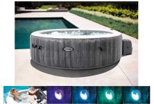 Whirlpool Intex Pure SPA Bubble GreyWood XXL Deluxe 28442 B-Ware