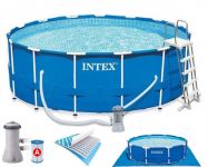 Intex Metal Frame Pool Komplett Set 457x122 ECO-Set 28242 B-Ware